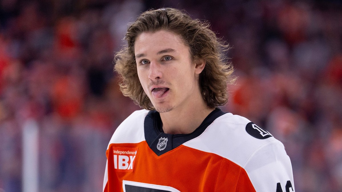 Útočník Philadelphie Trevor Zegras.