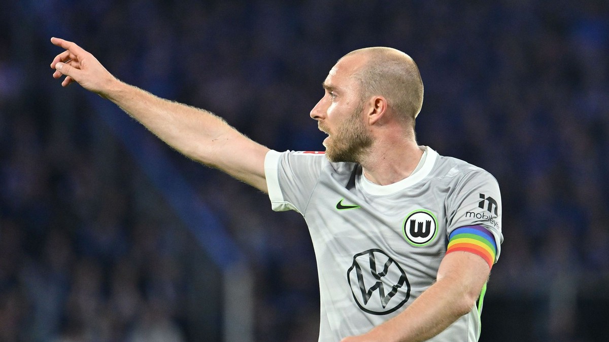 Na archívnej snímke z 25. mája 2026 hráč Wolfsburgu Christian Eriksen.