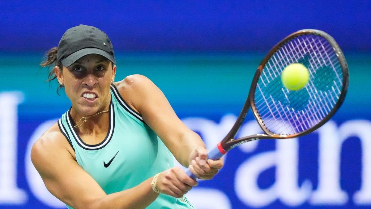 Madison Keysová počas US Open 2026.