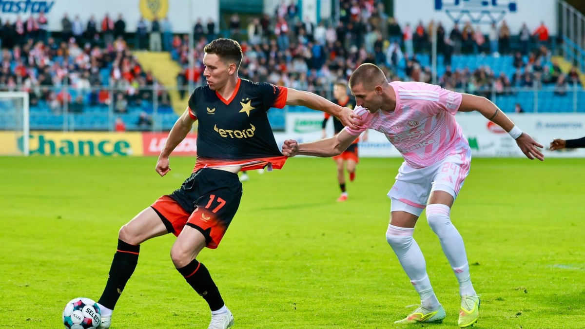Momentka zo zápasu Slavia Praha - Zlín.