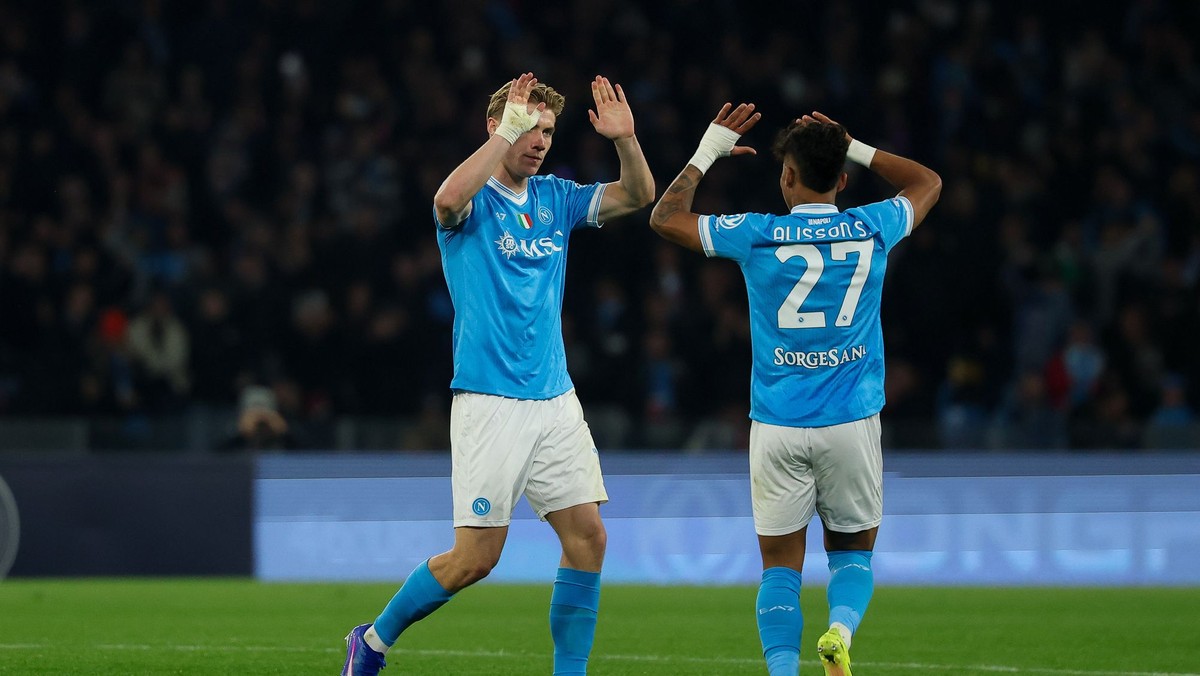 Neapol oslavuje gól. 