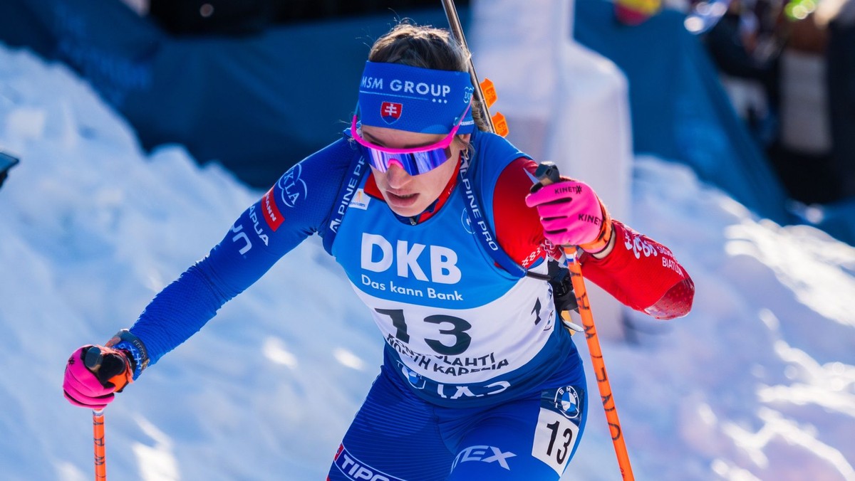 Paulína Bátovská Fialková počas pretekov s hromadným štartom v Kontiolahti. 