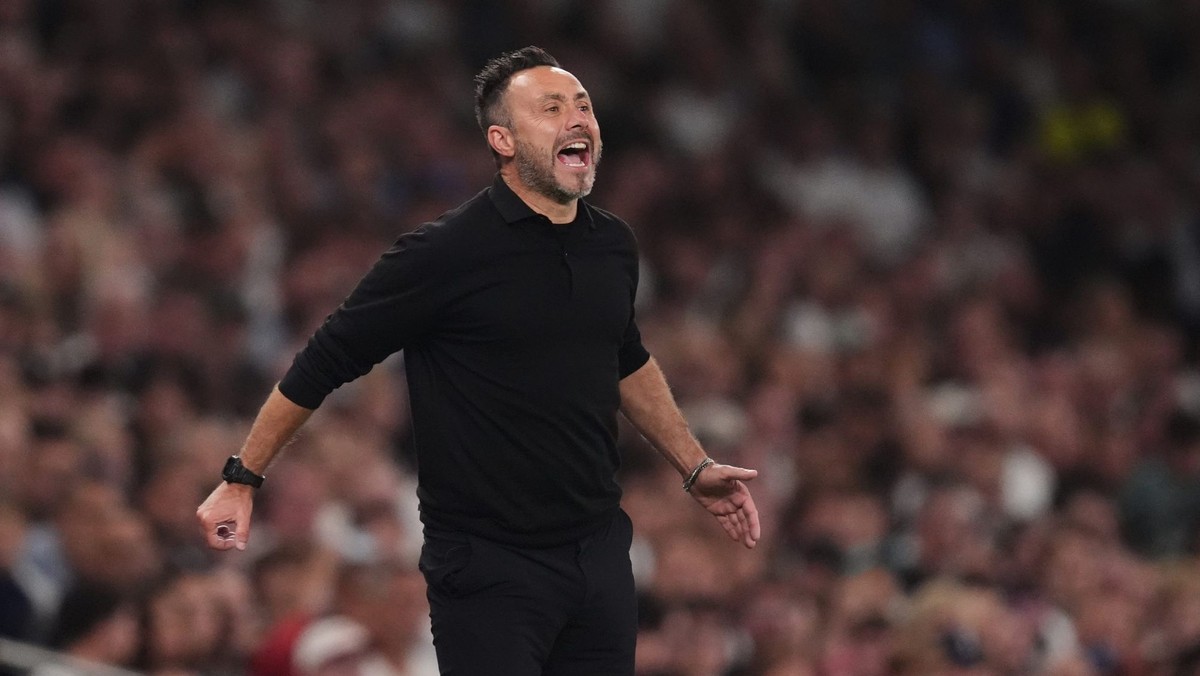 Tréner Tottenhamu Hotspur Roberto De Zerbi.