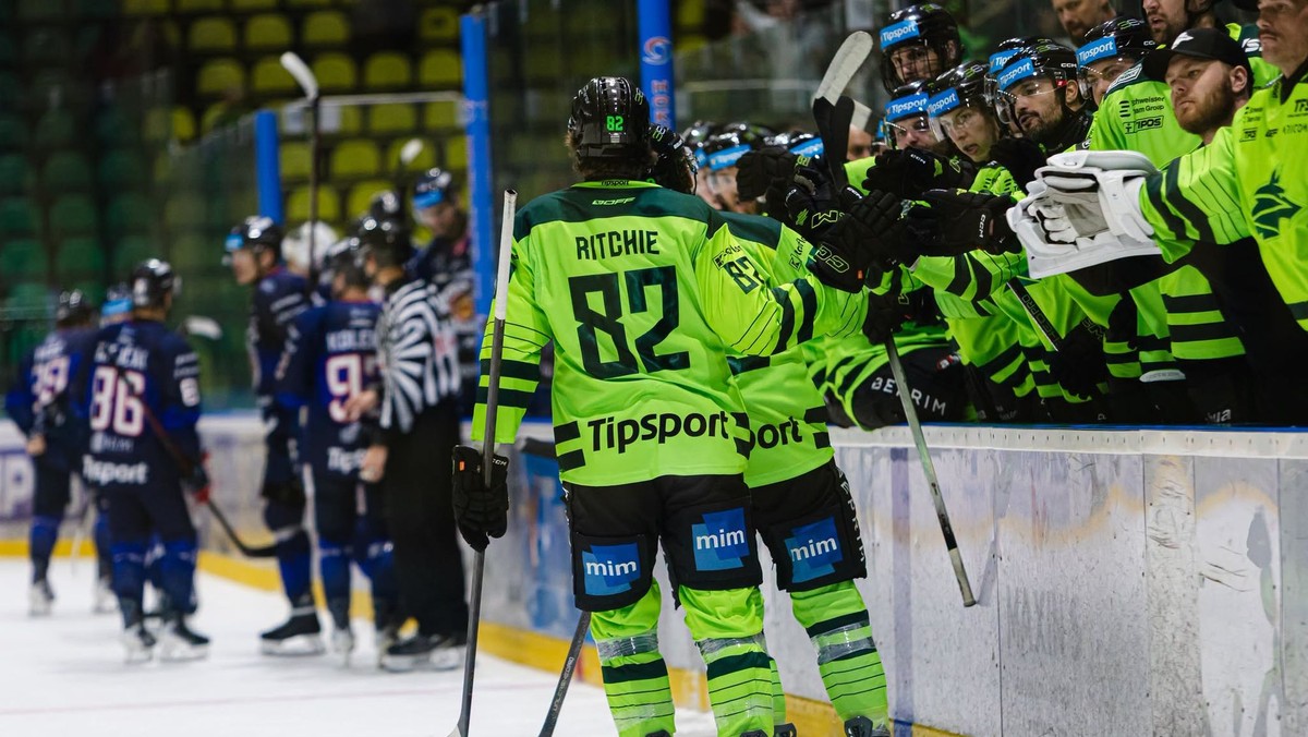 Brett Ritchie v drese mužstva Vlci Žilina.