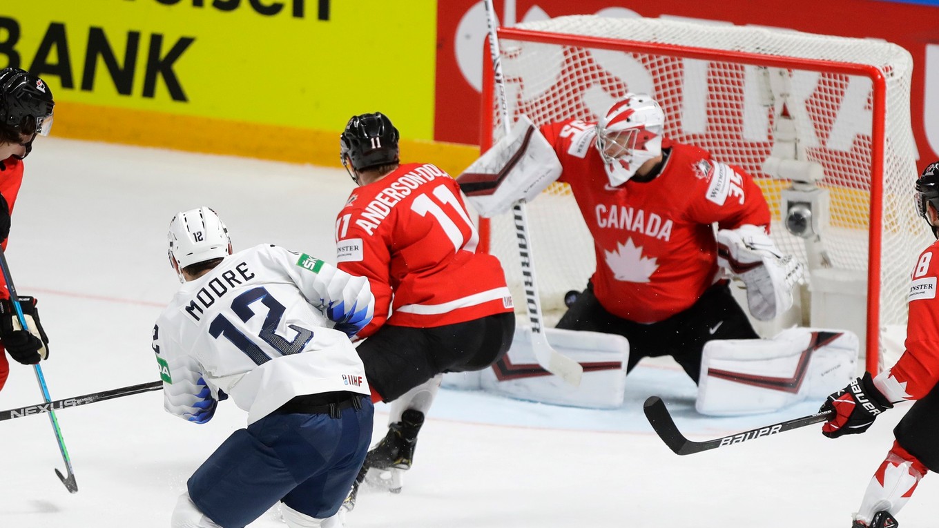 Priebeh a výsledok zápasu Kanada - USA na MS v hokeji 2021.