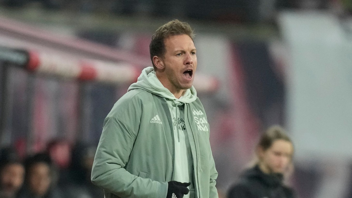 Julian Nagelsmann počas zápasu RB Lipsko - Bayern Mníchov.