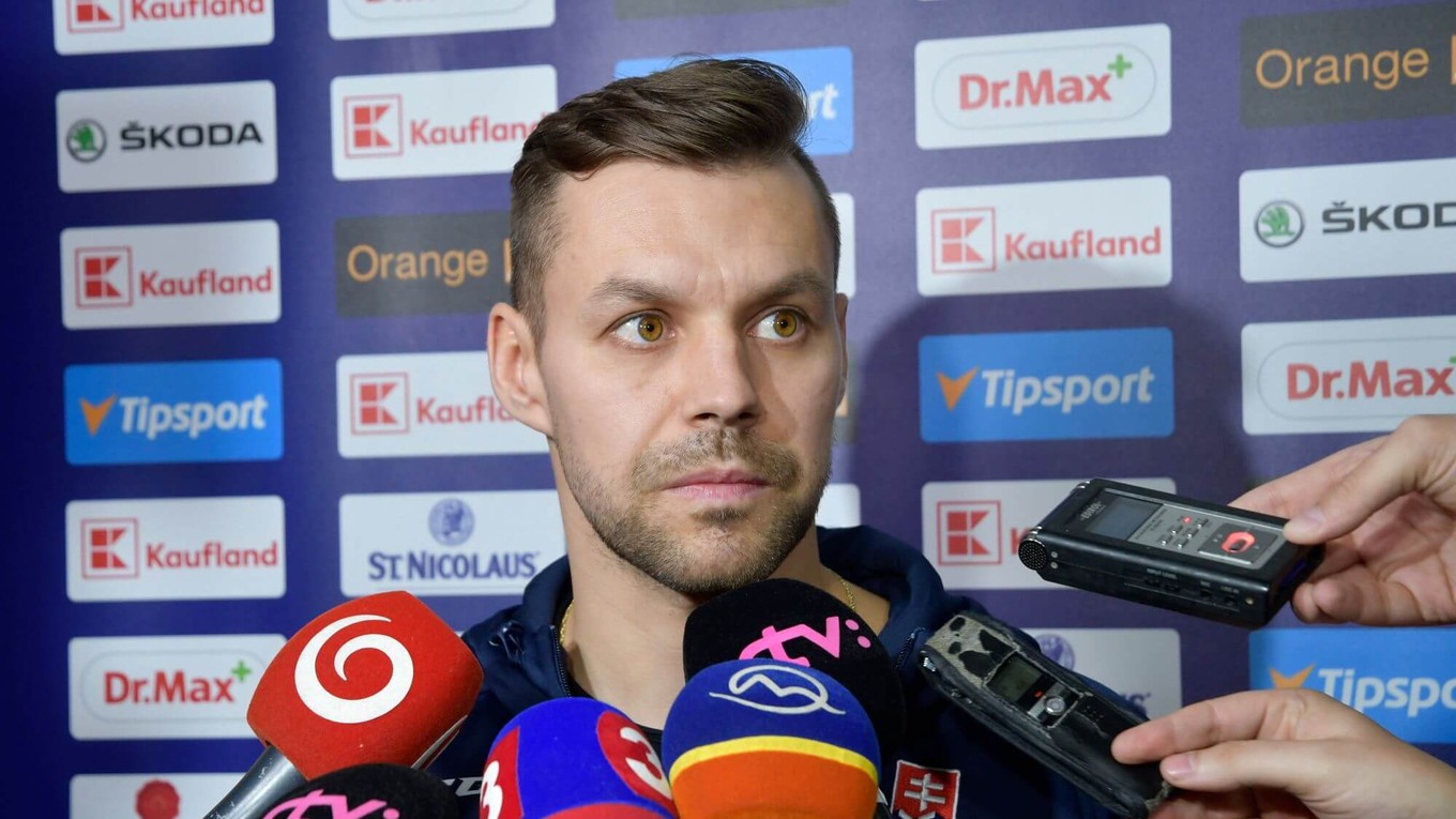 Rastislav Špirko na zraze slovenskej hokejovej reprezentácie v roku 2019. 