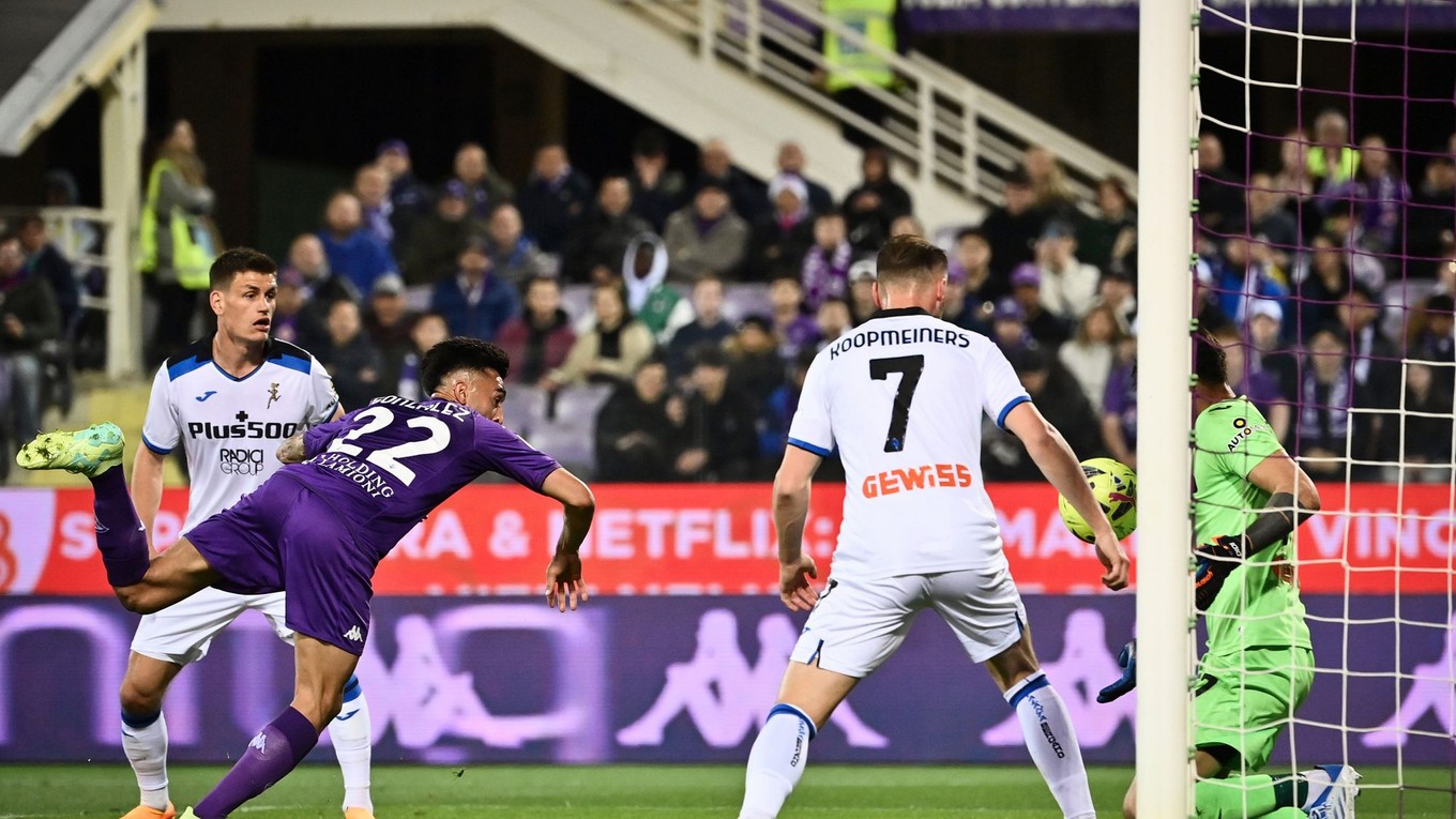 Fotka zo zápasu Fiorentina - Atalanta.
