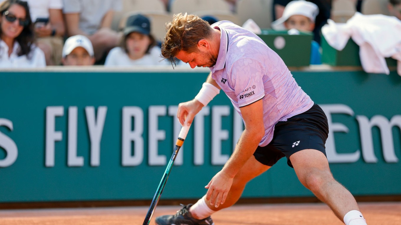 Švajčiar Stan Wawrinka počas zápasu druhého kola Roland Garros 2023.