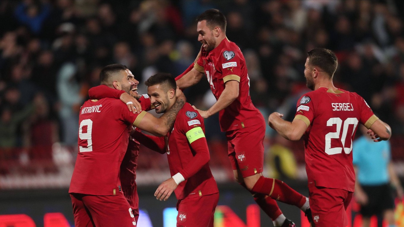 Futbalisti Srbska sa tešia z gólu v kvalifikácii EURO 2024.