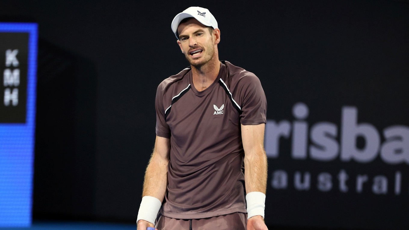 Andy Murray na turnaji ATP v Brisbane 2024.