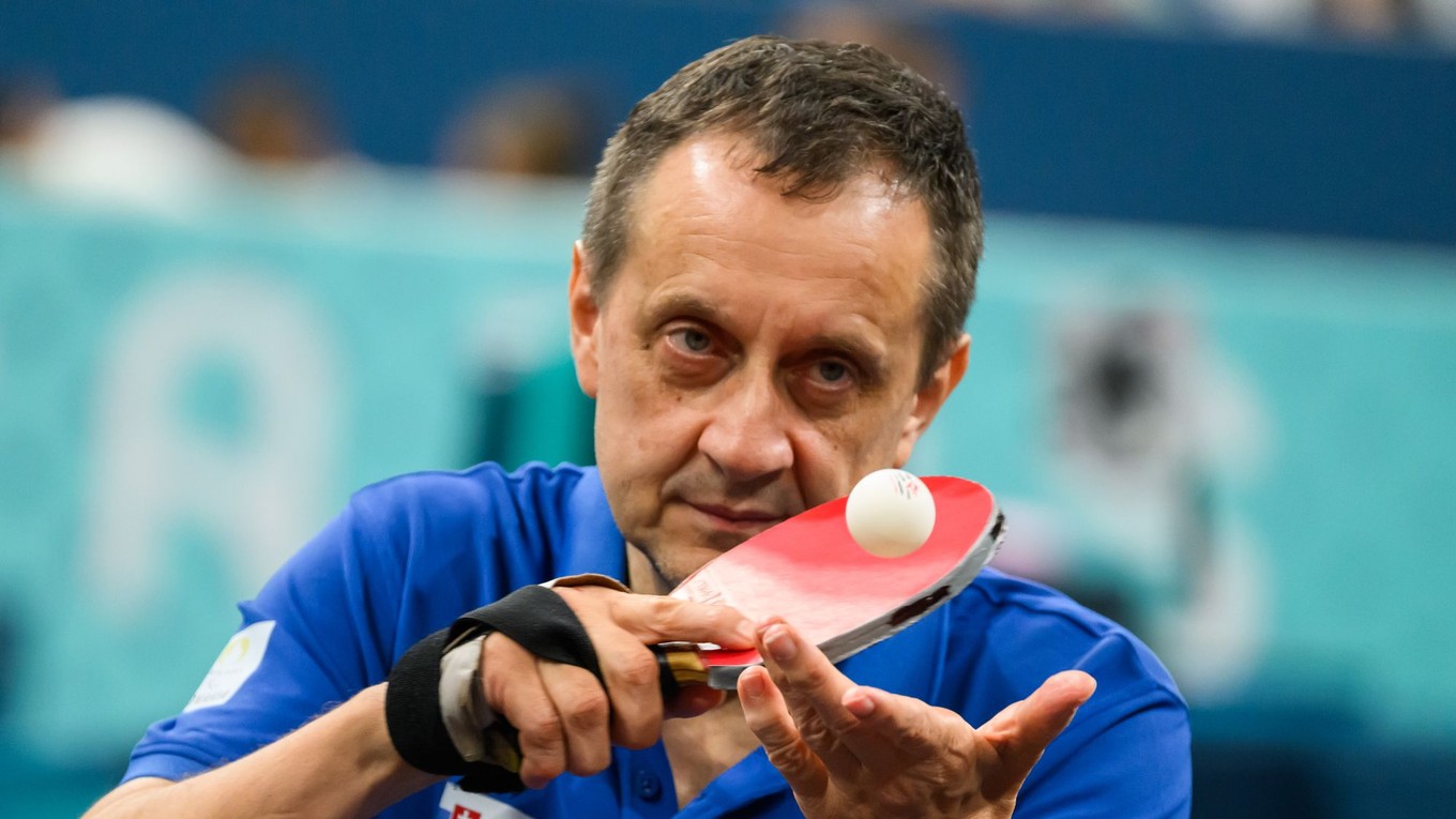 Na snímke slovenský reprezentant v parastolnom tenise Ján Riapoš.