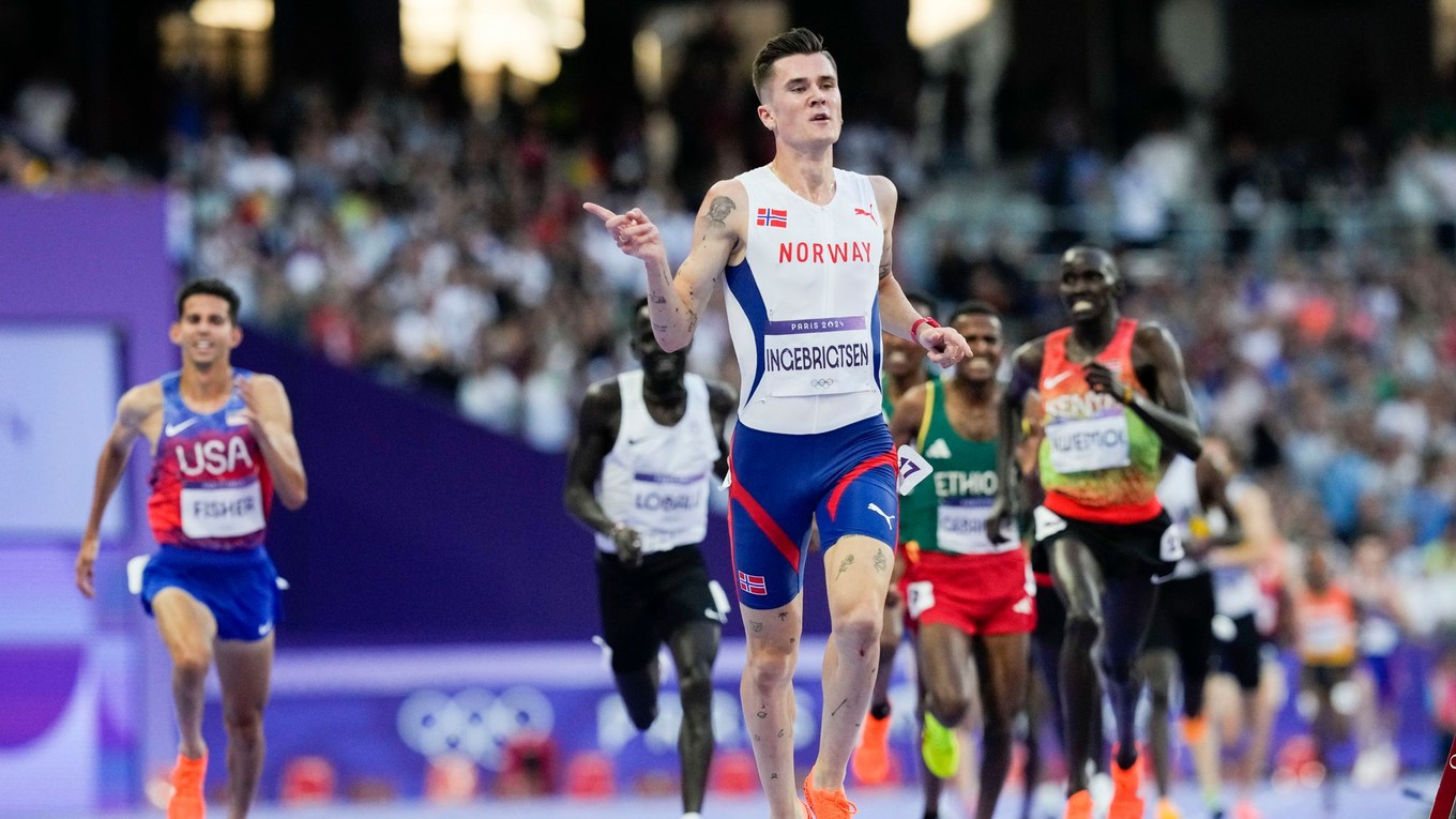 Jakob Ingebrigtsen získal zlato v behu na 5000 m na OH 2024 v Paríži.