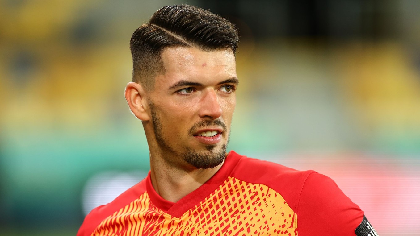 Brankár Ľubomír Belko v zápase DAC Dunajská Streda - MŠK Žilina v 10. kole Niké ligy.