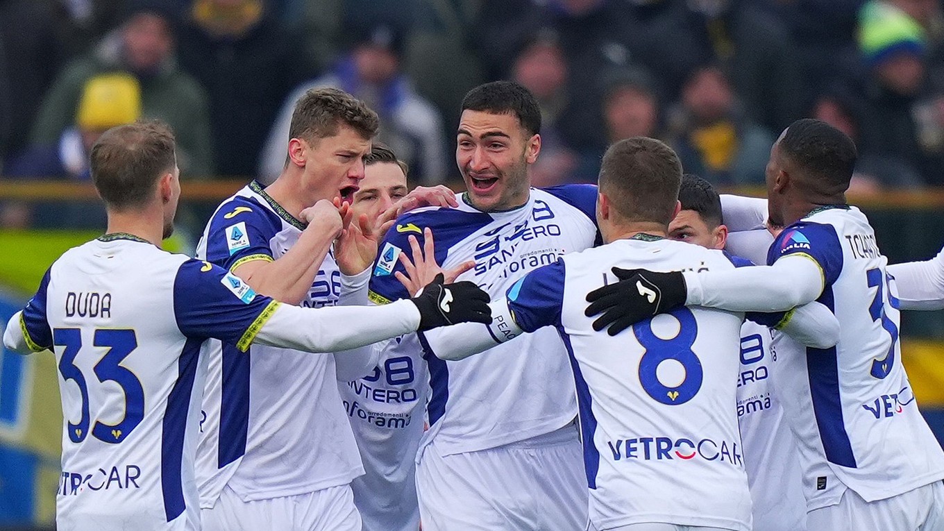 Futbalisti Hellas Verona.