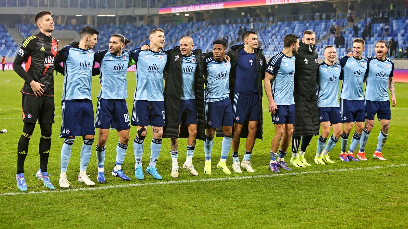 Futbalisti ŠK Slovan Bratislava.