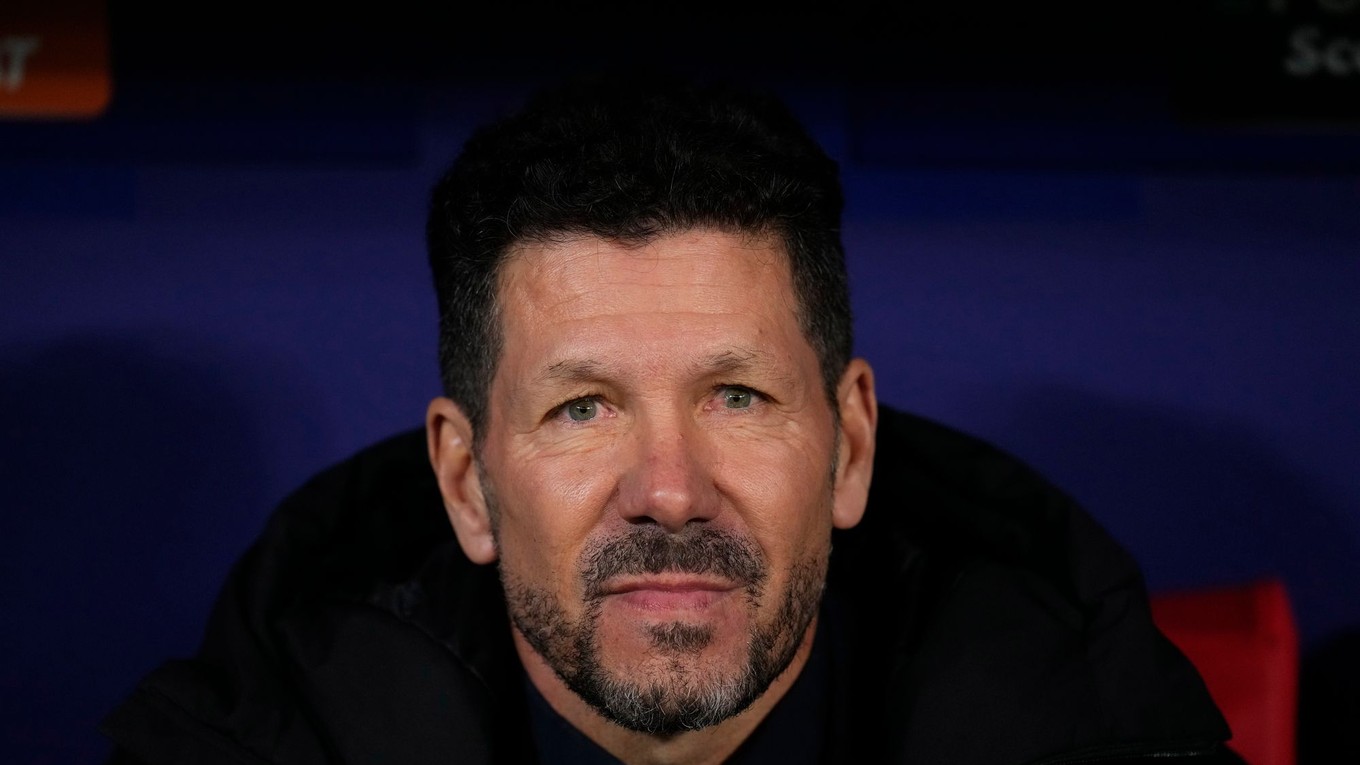 Tréner Atlética Madrid Diego Simeone počas zápasu 6. kola ligovej fázy Ligy majstrov Atlético Madrid - Slovan Bratislava.