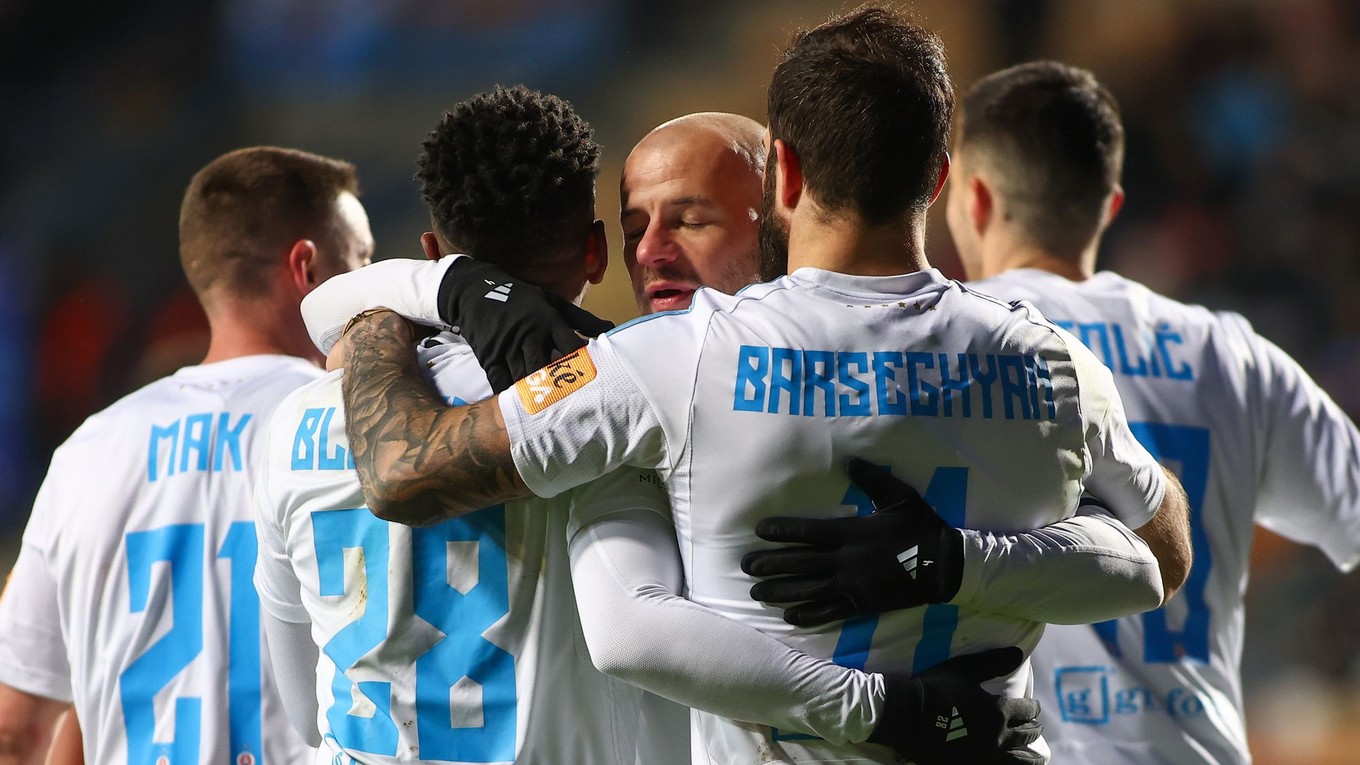 Futbalisti ŠK Slovan Bratislava.