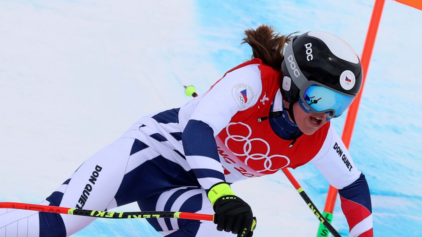 Česká lyžiarka Tereza Nová počas zimnej olympiády v Pekingu 2022.