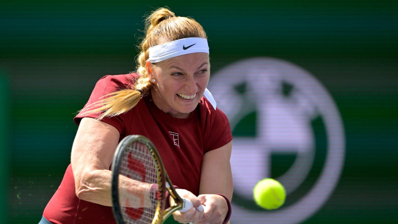 Petra Kvitová na turnaji Indian Wells 2025.