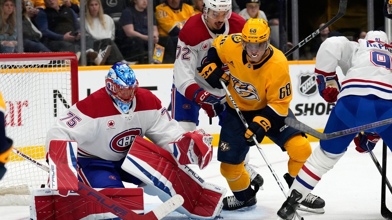 Fotka zo zápasu Nashville Predators - Montreal Canadiens.