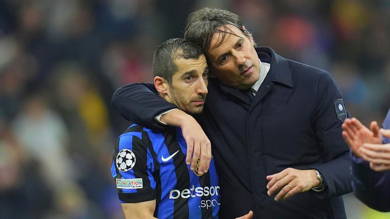 Simone Inzaghi a Henrikh Mkhitaryan.