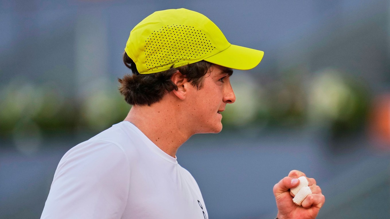 Joao Fonseca na turnaji ATP v Madride.