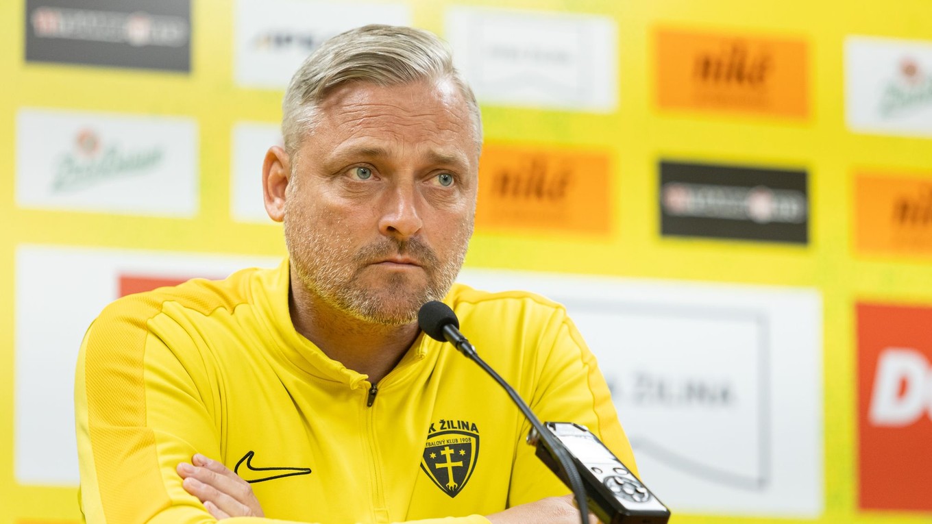 Tréner MŠK Žilina Michal Ščasný.