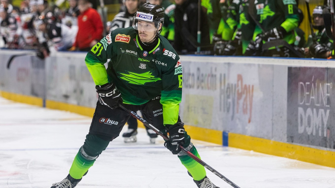 Hokejisti DOXXbet Vlci Žilina Erik Rajnoha.