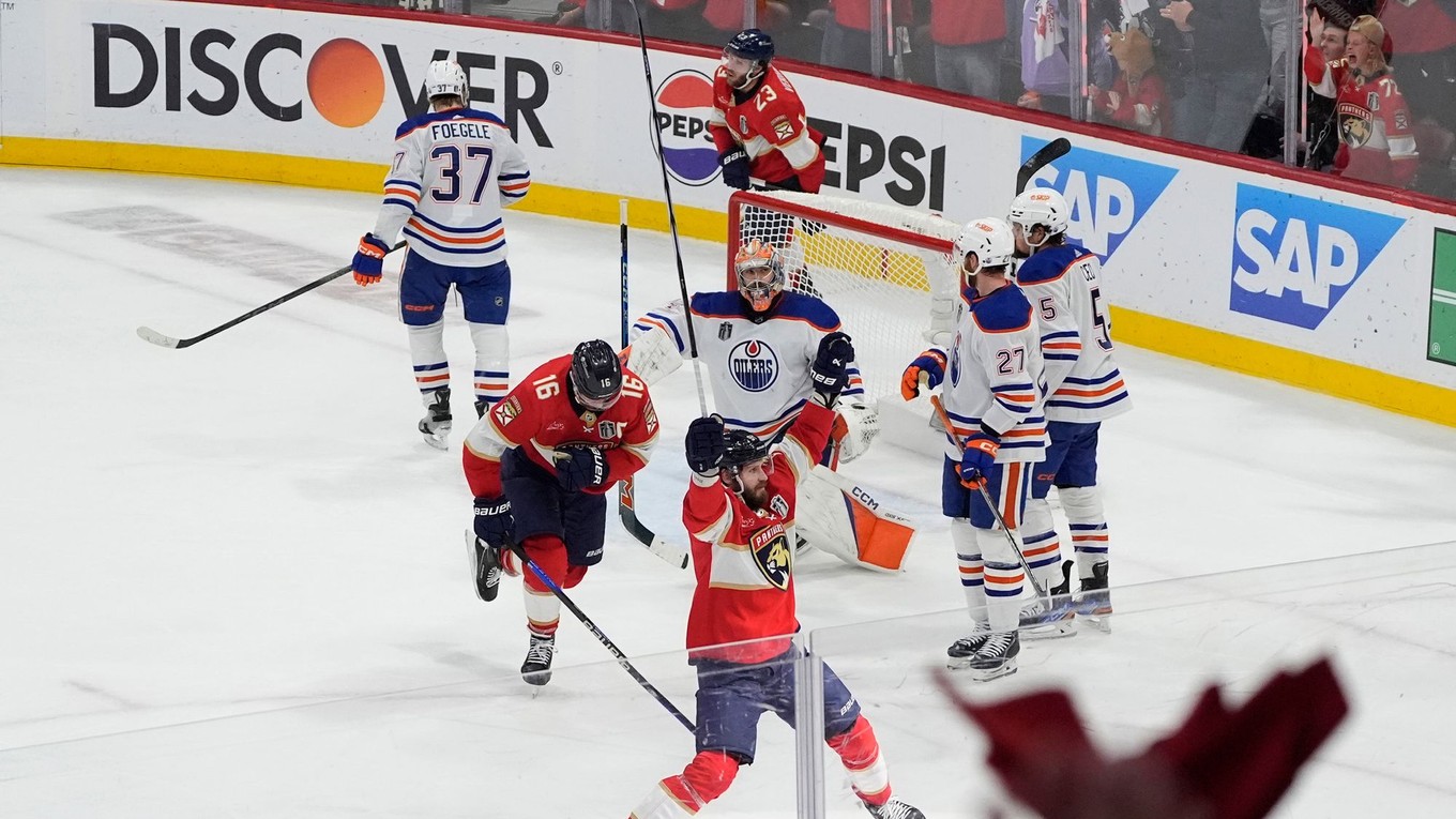 Fotka z finále play-off Edmonton - Florida v ročníku 2023/2024.