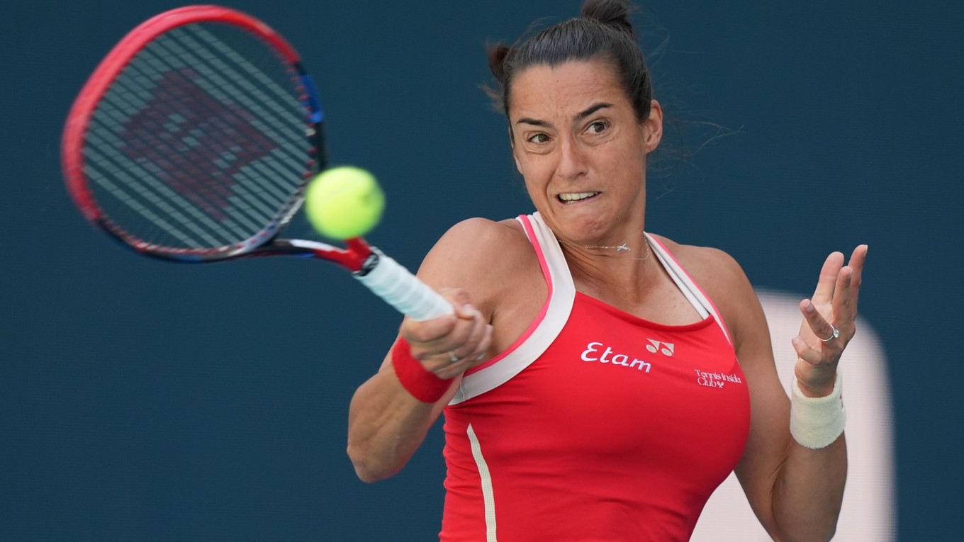 Caroline Garciová na turnaji WTA Miami 2025.