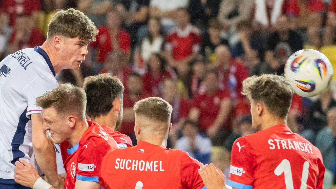 Fotka zo zápasu Česko - Anglicko na EURO U21 2025.