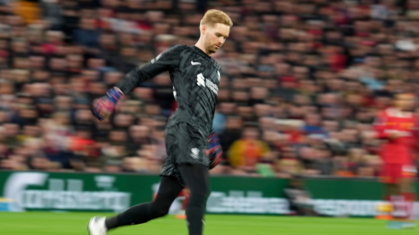 Caoimhin Kelleher v drese Liverpoolu.