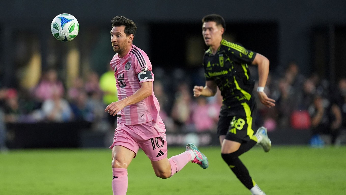 Kapitán Interu Miami Lionel Messi v zápase proti Columbusu.