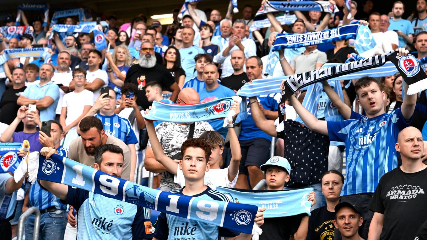 Radosť fanúšikov Slovana.