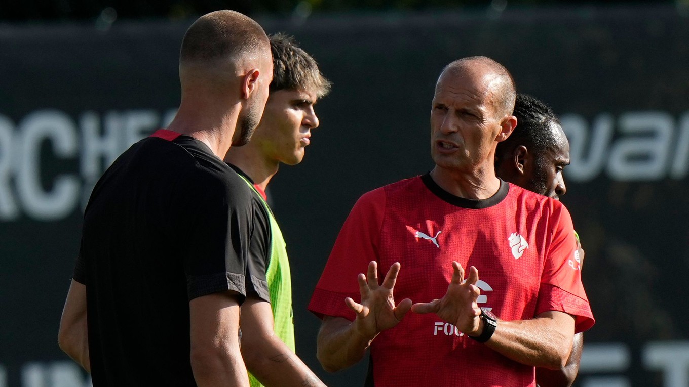 Massimiliano Allegri počas tréningu