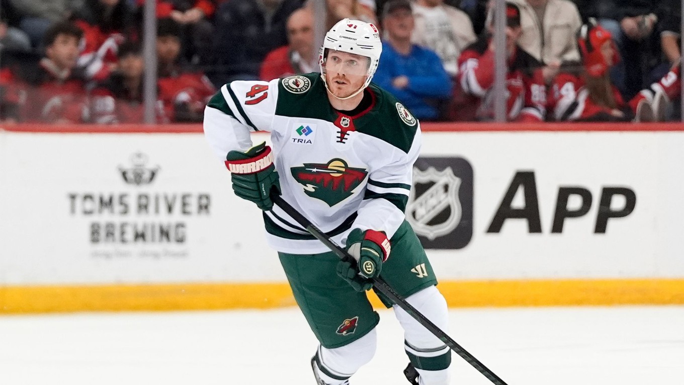 Gustav Nyquist v drese Minnesoty Wild.