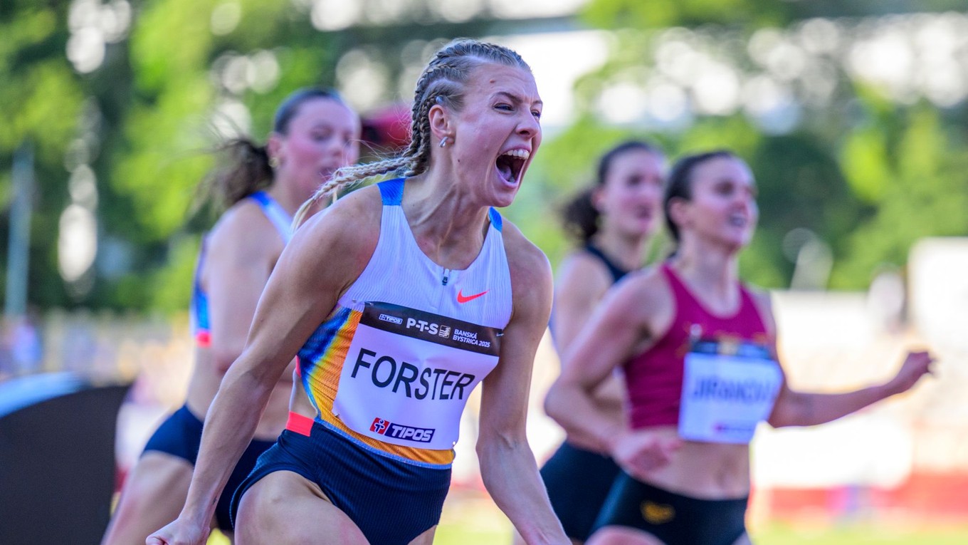 Slovenská reprezentantka v behu na 100 metrov cez prekážky Viktória Forster. 