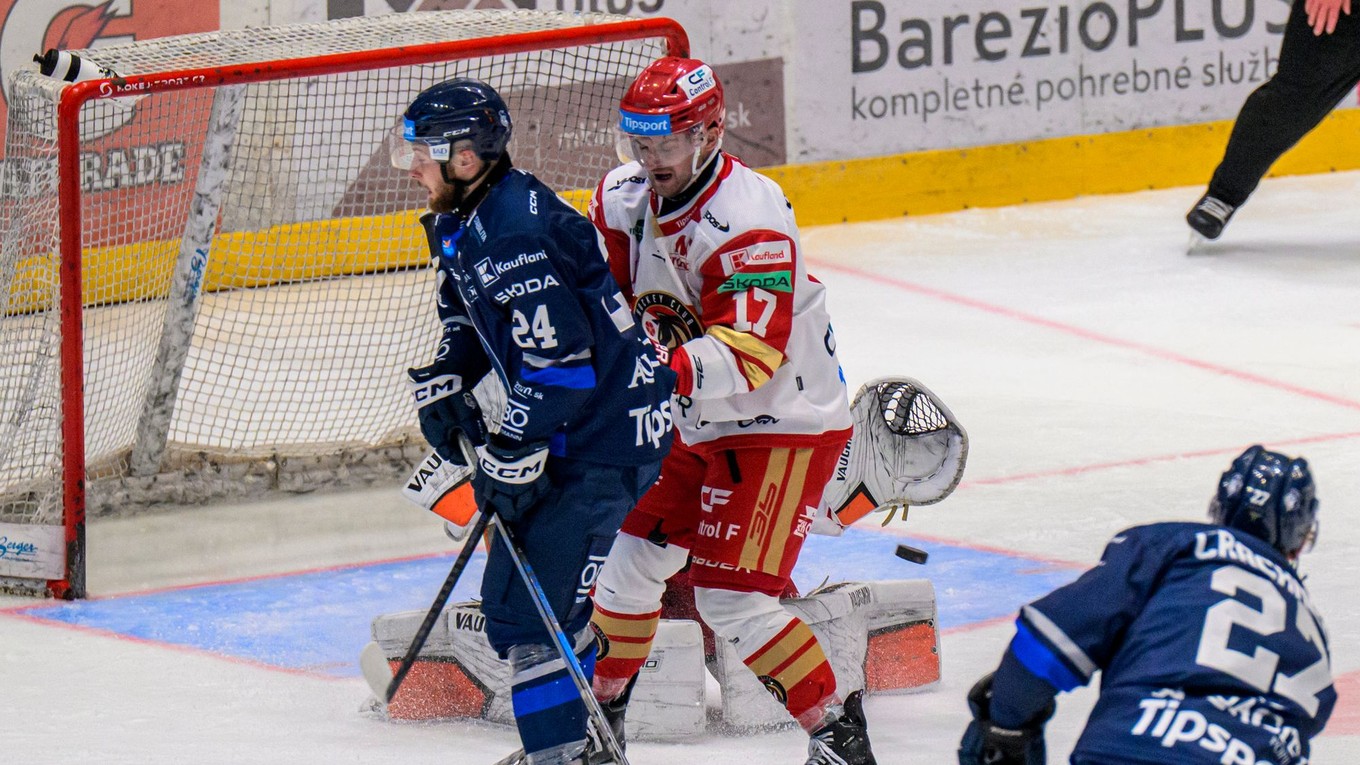 Fotka zo zápasu HC Prešov - HK Poprad.