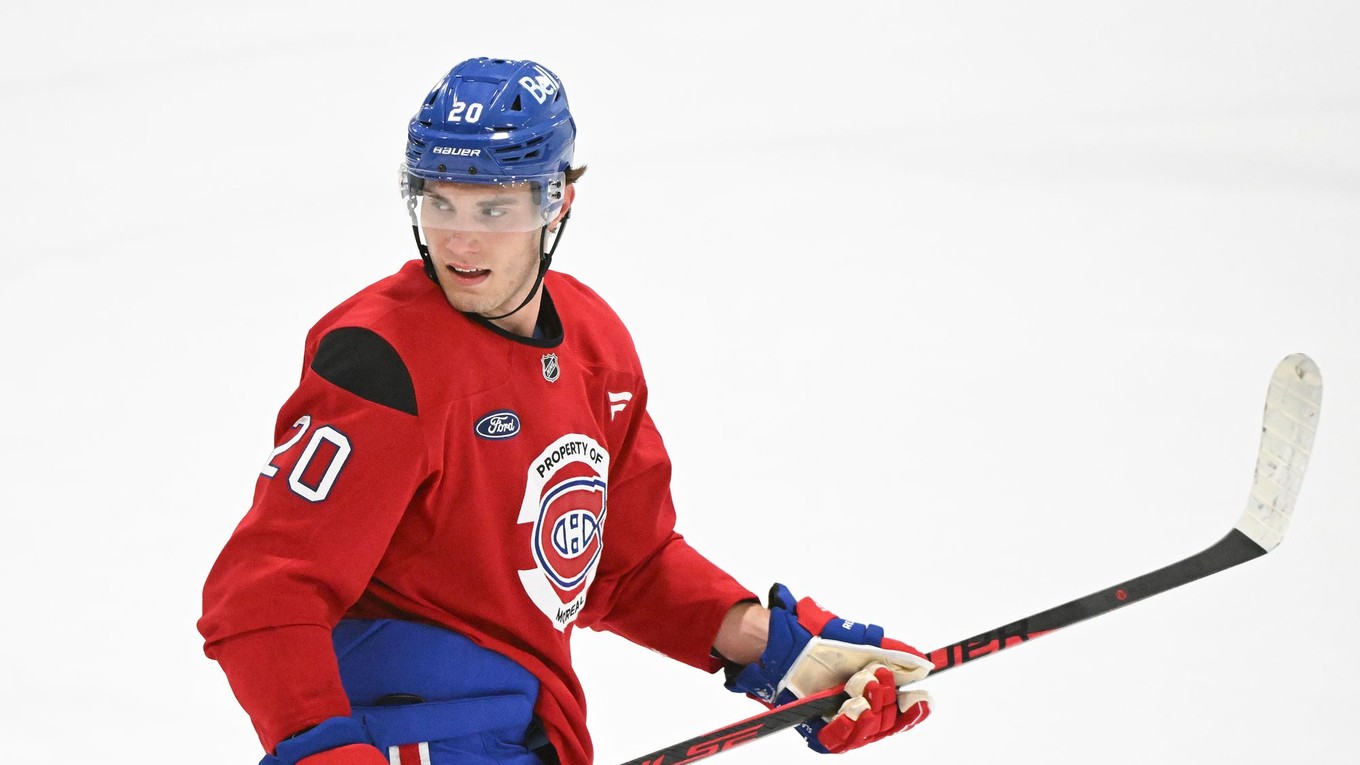 Juraj Slafkovský počas prípravy na novú sezónu NHL.