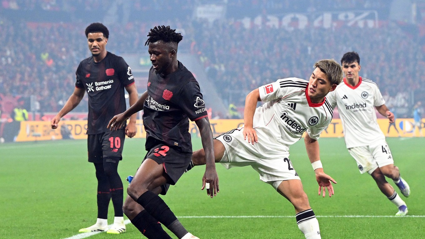 Fotka zo zápasu Bayer Leverkusen - Eintracht Frankfurt.