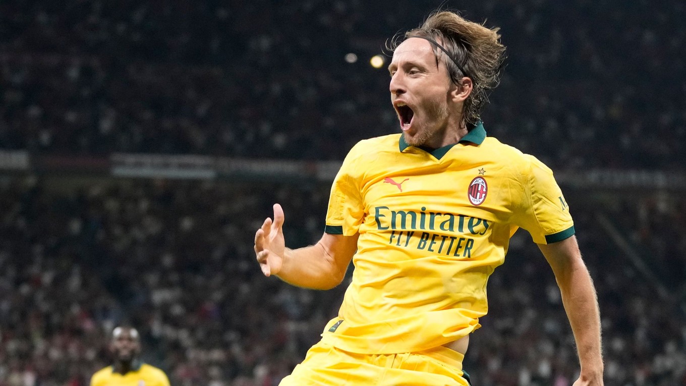 Luka Modrič oslavuje gól