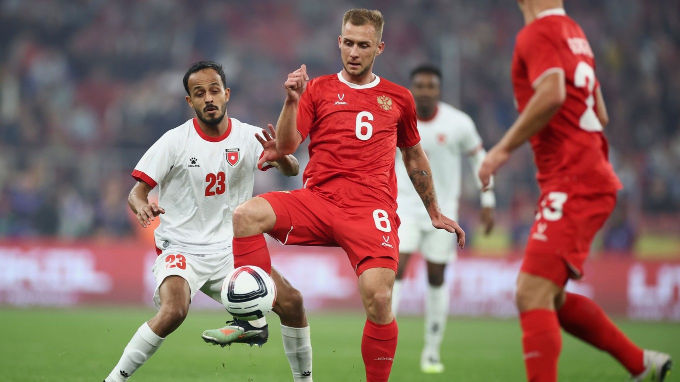 Momentka zo zápasu Rusko - Jordánsko.