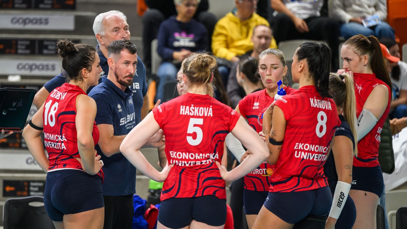 Hráčky Slávia Kooperativa EU Bratislava.