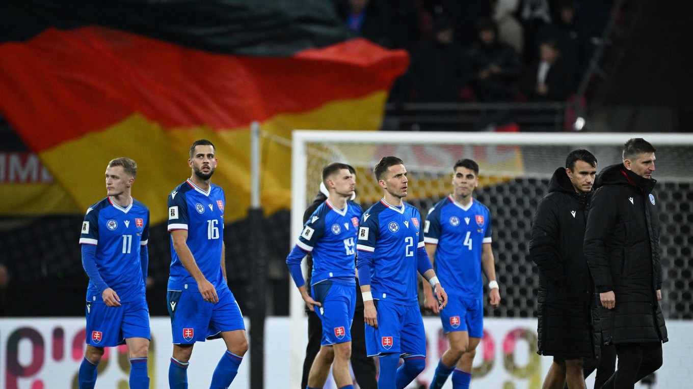 Slovenskí futbalisti po prehre s Nemeckom 0:6 v kvalifikácii MS 2026.