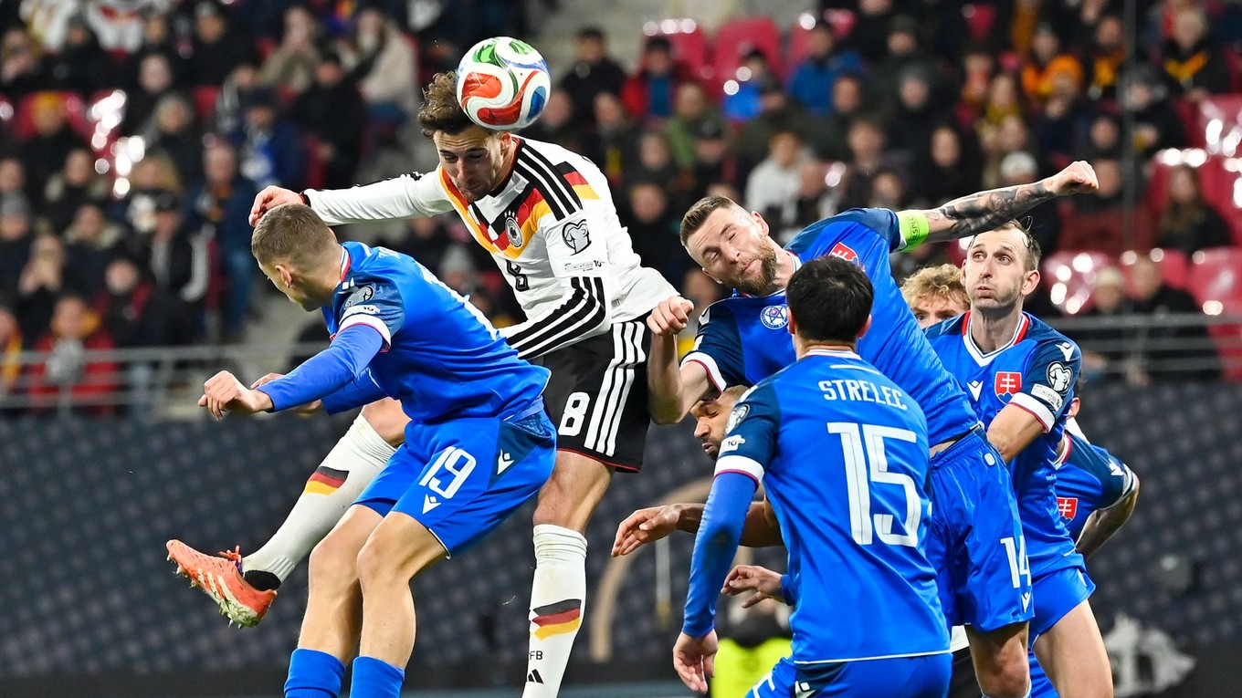 Fotka zo zápasu Nemecko - Slovensko v kvalifikácii MS 2026.