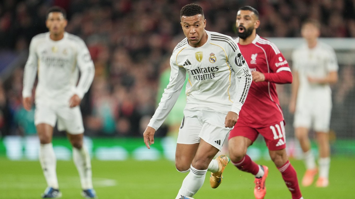 Fotka zo zápasu Ligy majstrov medzi Reaom Madrid a FC Liverpool.