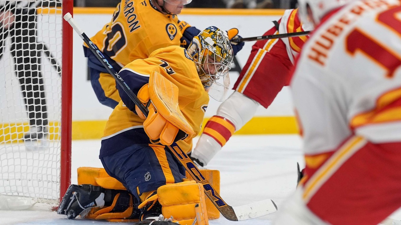Fotka zo zápasu Nashville - Calgary.
