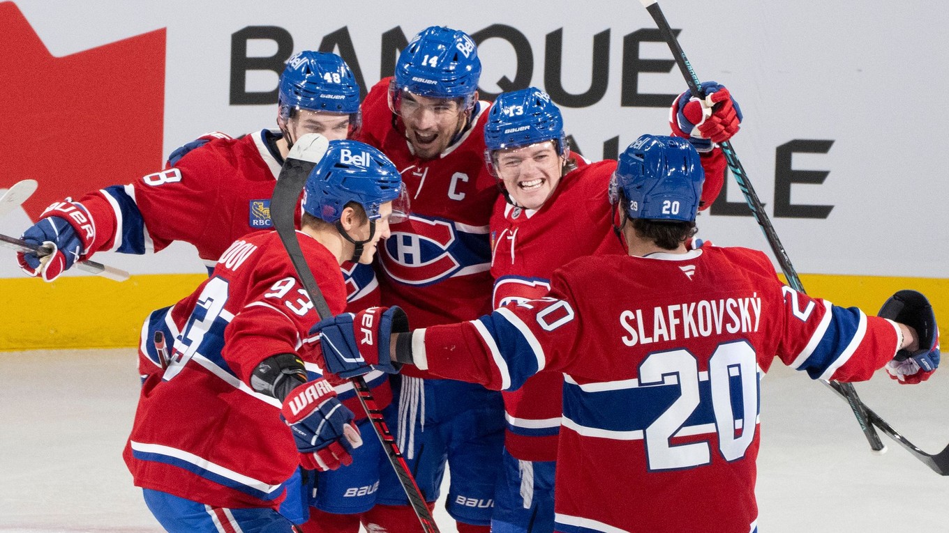 Gólová radosť hráčov Montrealu. 