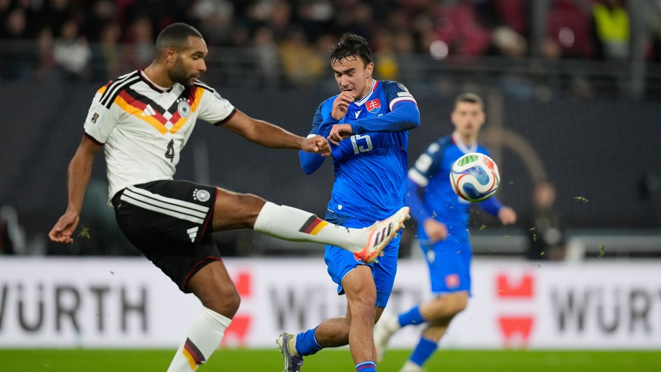 Fotka zo zápasu Nemecko - Slovensko.